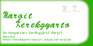 margit kerekgyarto business card
