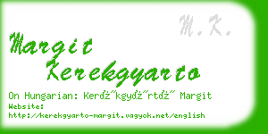 margit kerekgyarto business card